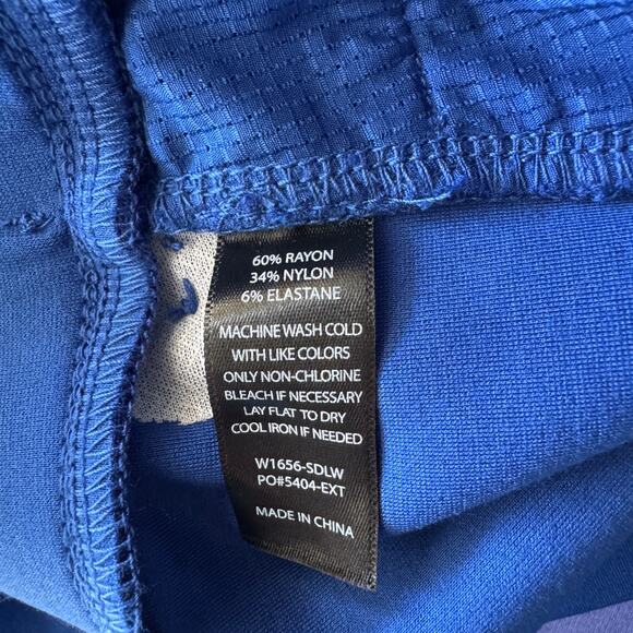 Betabrand 3X-Large Cropped Cosmo Dress Pants Pull-On Stretch Cuffed Pockets Blue - Picture 8 of 8